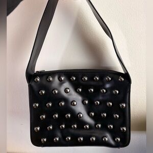 Bcbg Studded Black Shoulder Bag